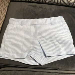 Girls blue seersucker vineyard vines shorts